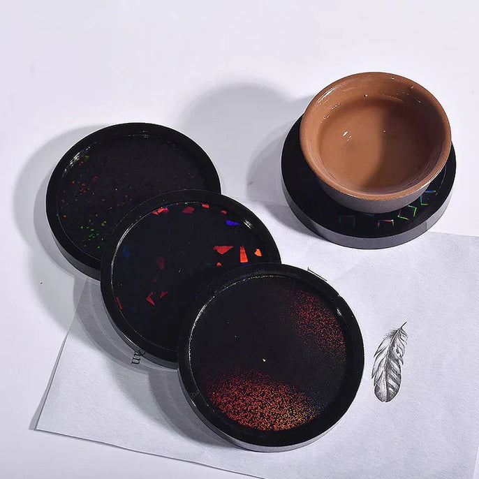 Create Stunning Coasters with the Snoogg Round Shape Silicone Holographic Resin Mold