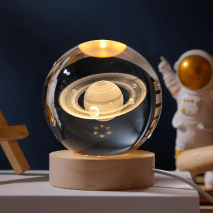 Snoogg Crystal Ball – Elegant Home Decor with Wooden Base