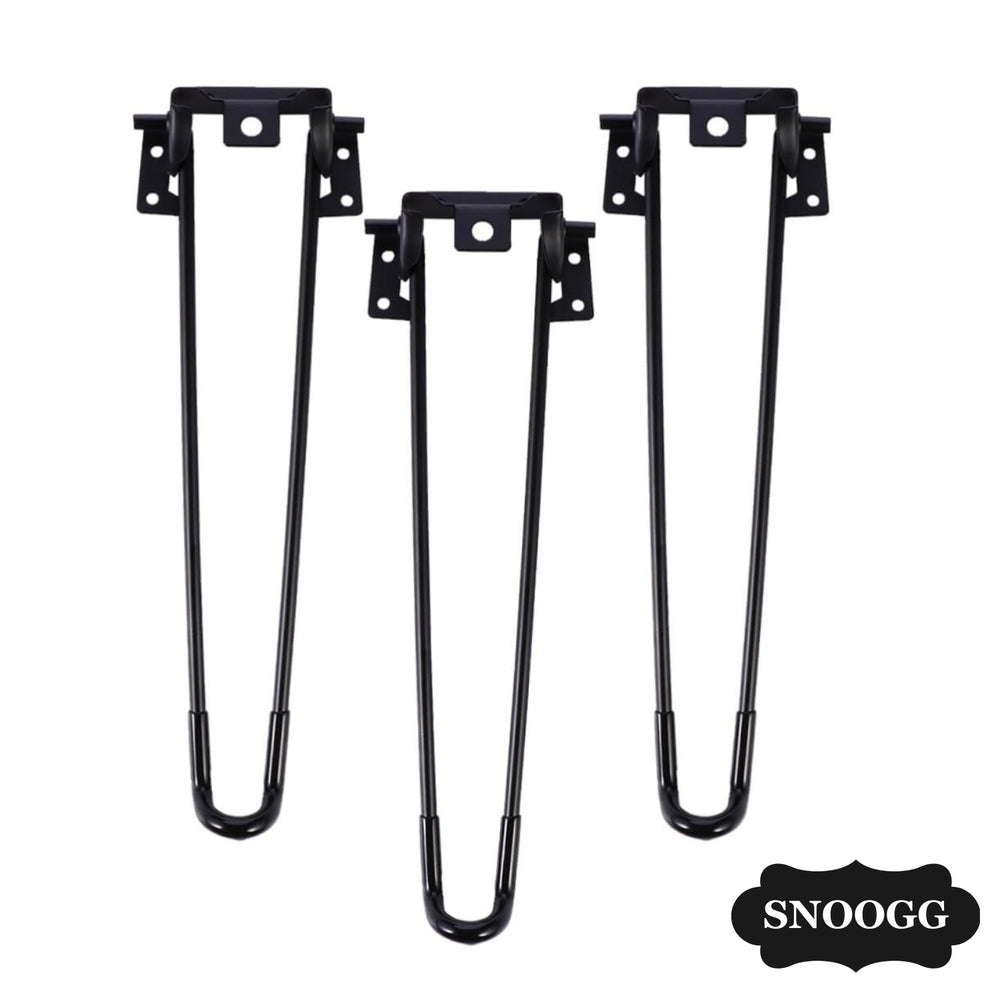 SNOOGG 3 Pcs Heavy Duty Metal Folding Table Legs for DIY Coffee & Side Desk | Easy Install with Screws for Home Furniture