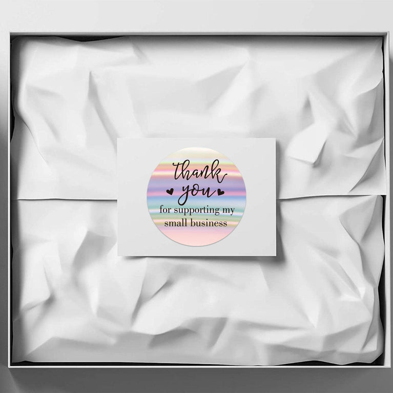 SNOOGG 1 Inch Holographic Rainbow Silver self Adhesive Stickers Pattern You've Got Great Taste Stickers for Small Business, Online Sellers, Boutiques, Crafts, Gifts & More (200)