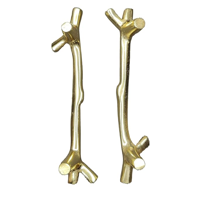 snoogg pair of metal handle set for resin art size 5 inch style golden colour for resin art