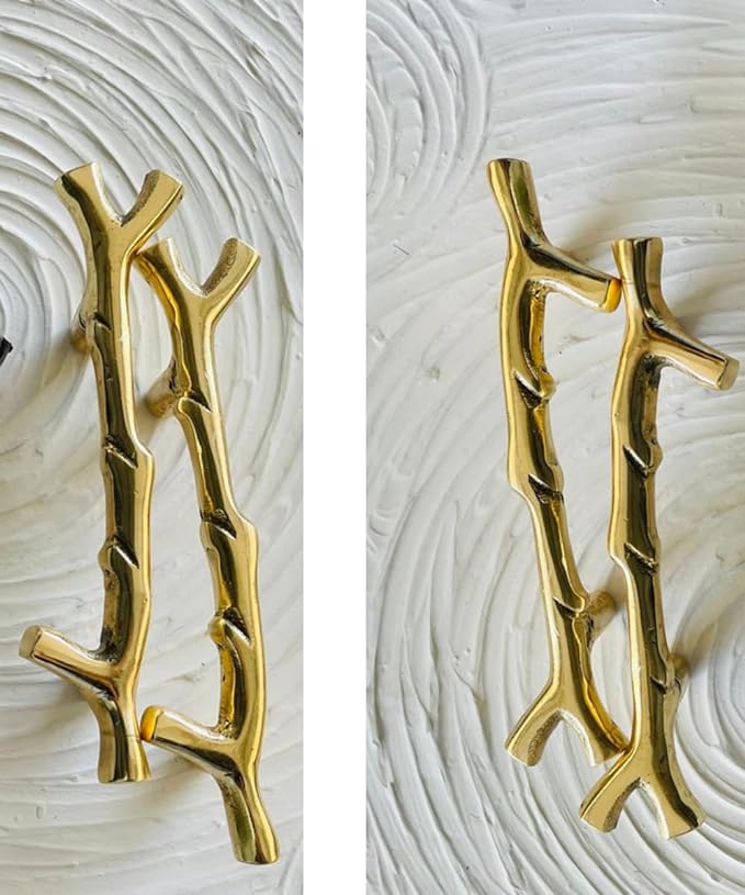 snoogg pair of metal handle set for resin art size 5 inch style golden colour for resin art