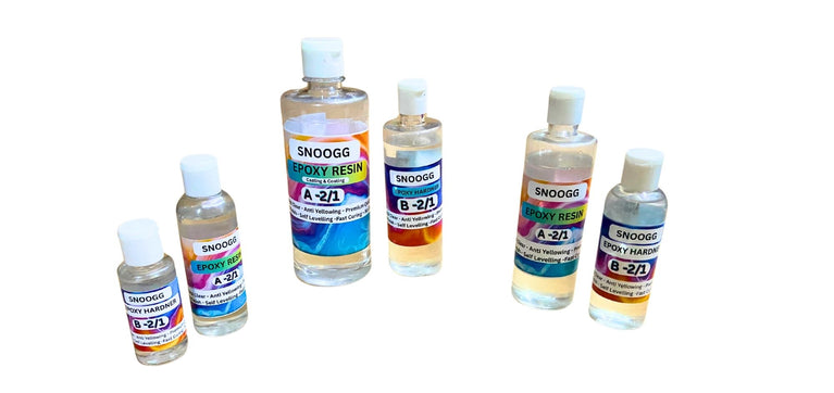 SNOOGG Epoxy Resin Water and Crystal Clear Kit - 1:2 Non-Toxic Casting Kit for Beginners and Professionals In Multipack