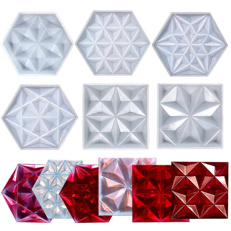 SPECIAL Festive promotion time scale offer on SNOOGG Silicone Coaster Molds in Various designs and shapes. As hexagon, round, heart, agate, uneven, butterfly , sea shell etc
