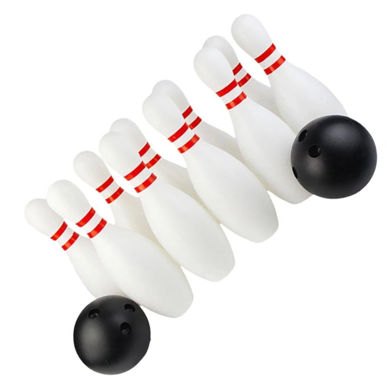 SNOOGG 18 CM - 9 Inch Portable Indoor Outdoor Kids Bowling Set, 10 Pin & 2 Balls - Educational Sports Game & Interactive Learning Toy Gift for Lawn Activities & Party Favors