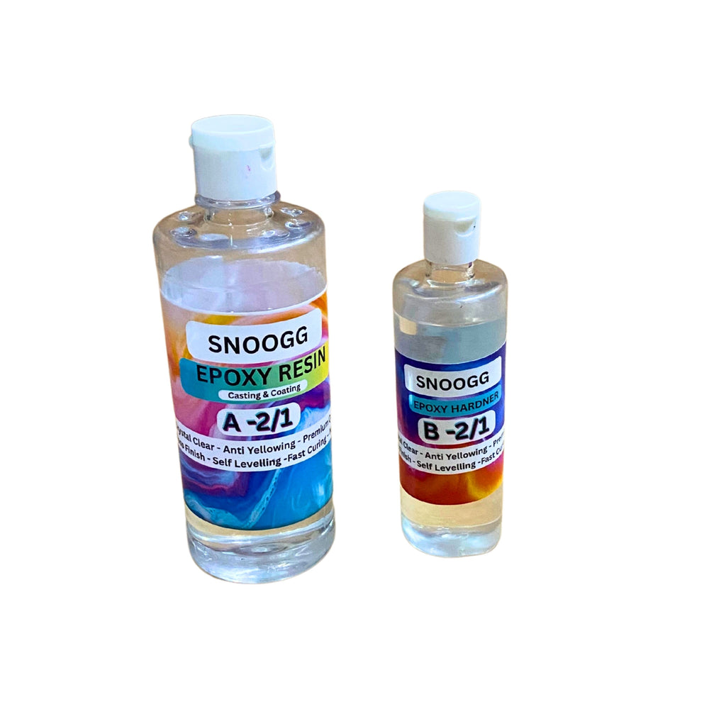 SNOOGG Epoxy Resin Water and Crystal Clear Kit - 1:2  Non-Toxic Casting Kit for Beginners and Professionals In Multipack