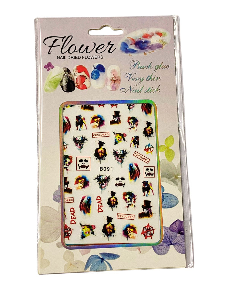 color change heart transparent nail sticker