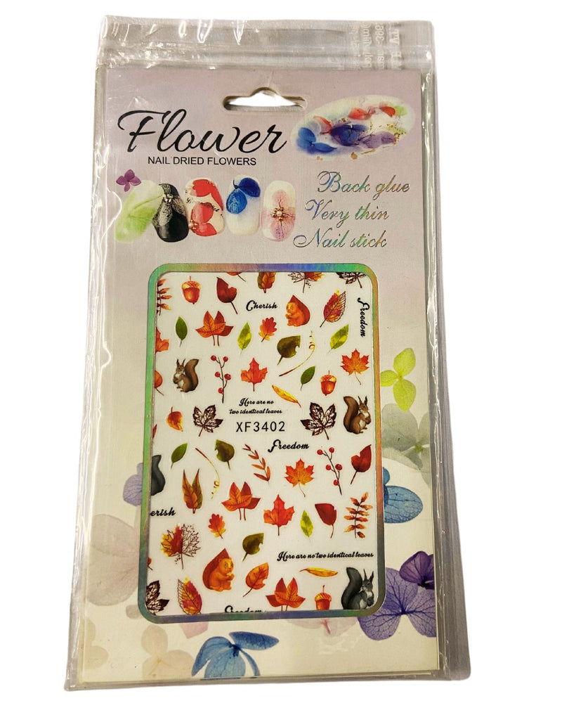 beautifull leaves nail art sticker