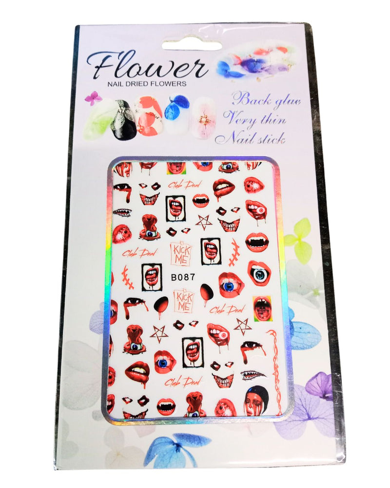 culb star mouth nail sticker