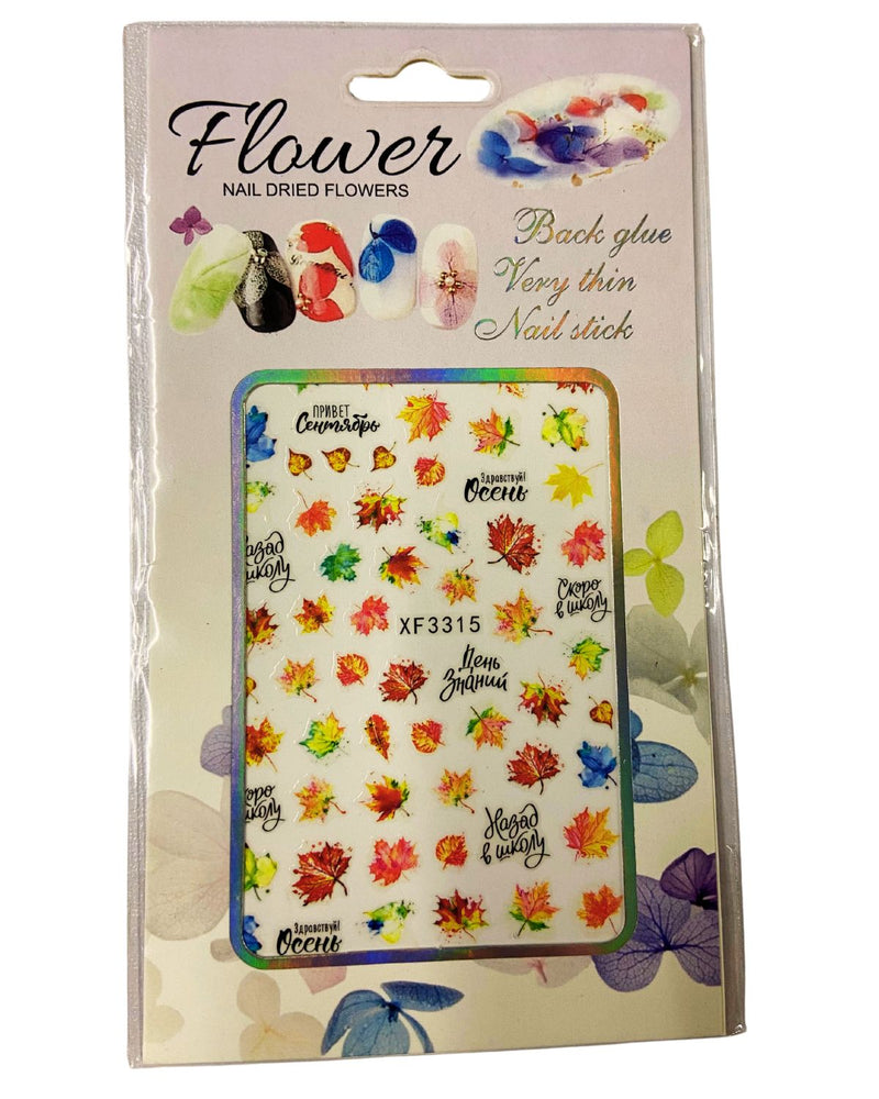 miss u beautifull pink flower nail art sticker