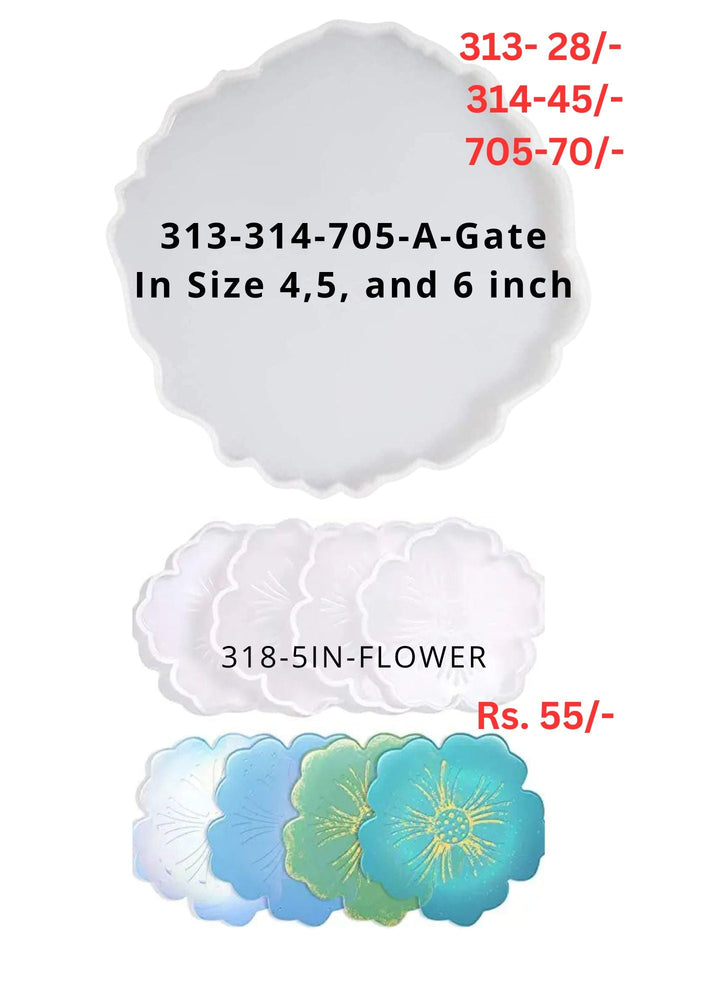 agate light 4inch 5inch 6inch plus flower 5inch