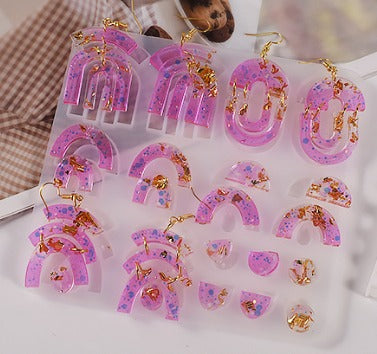 snoogg pack of 1 resin jewelry silicone molds with 30 cavities for earrings necklace keycha