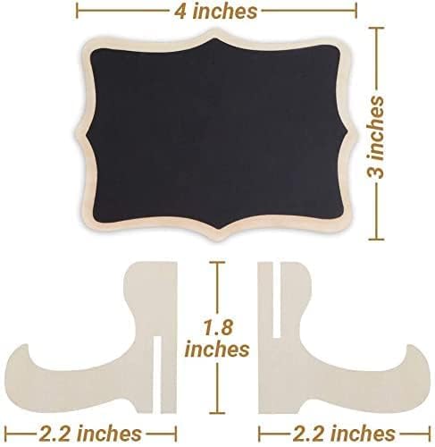 snoogg pack of 20 pcs wooden chalkboard food menu display chalkboard labels with easel stan