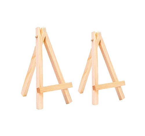 snoogg 5 inch mini easel stands for table top display wooden tripod holder stand for displa
