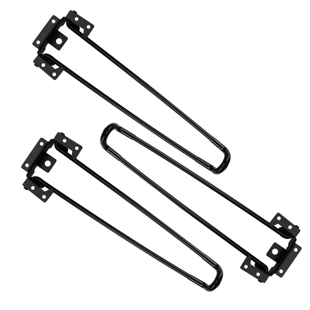 SNOOGG Set of 3 Heavy-Duty Metal Foldable Table Legs Furniture Legs with Screws for DIY Coffee Tables & Side Desks