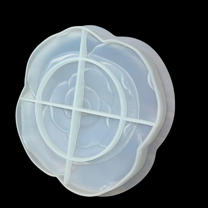 snoogg pack of 2 resin mould flower tray silicone mould for epoxy resin casting and resin a