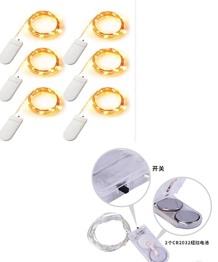 snoogg pack of 6 christmas gift christmas fairy string lights 20 led battery operated squea