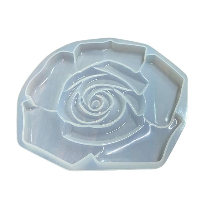 snoogg pack of 2 piece 6 inch resin mould flower tray silicone mould for epoxy resin castin