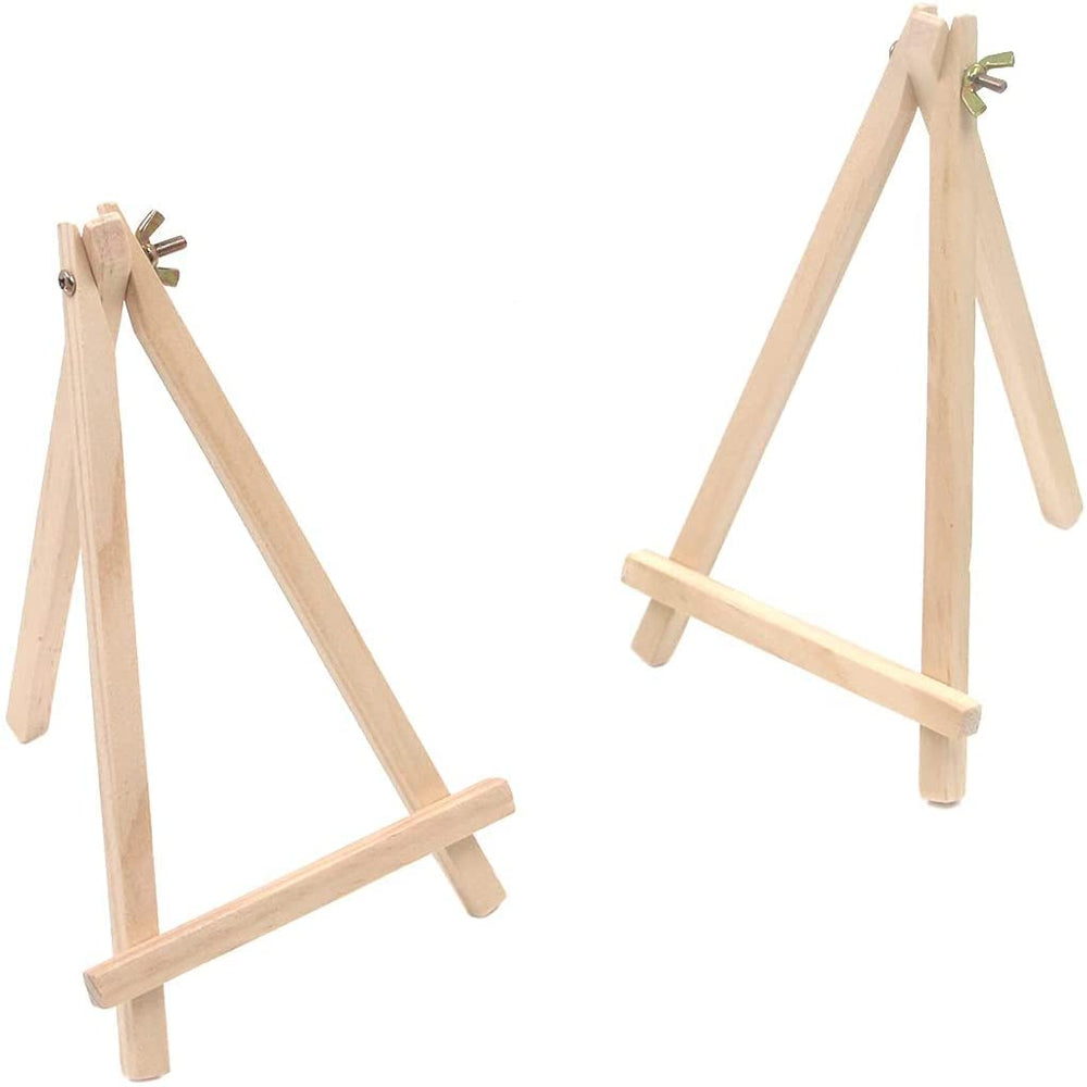 snoogg 5 inch teak hard wood mini easel stands for table top display stand for displaying s