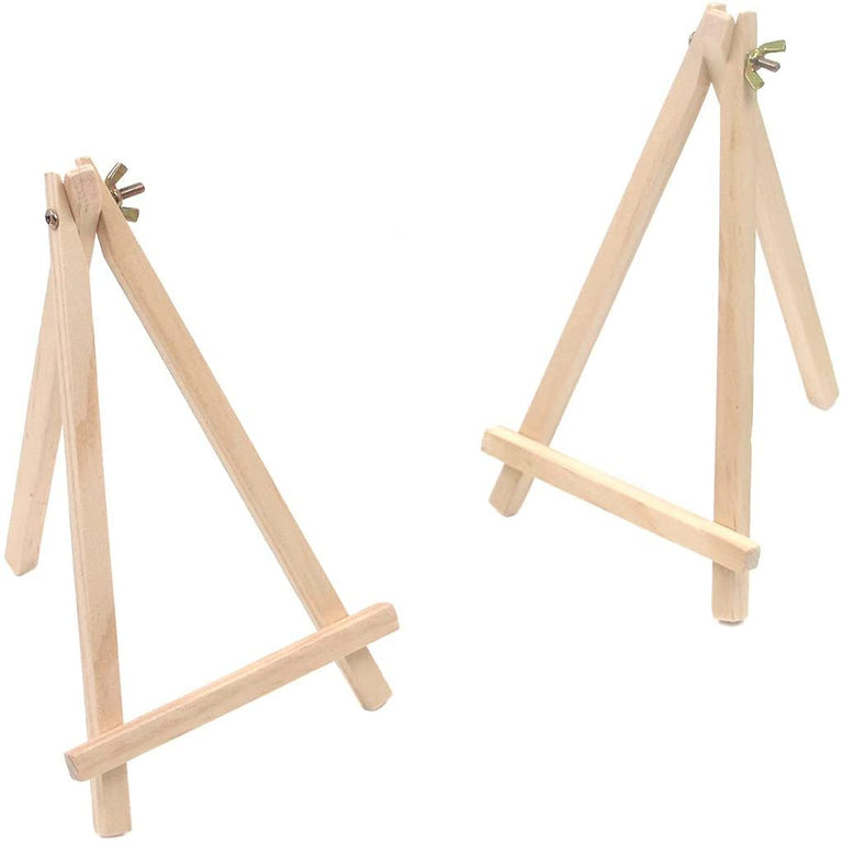 snoogg 5 inch mini easel stands for table top display wooden tripod holder stand for displa