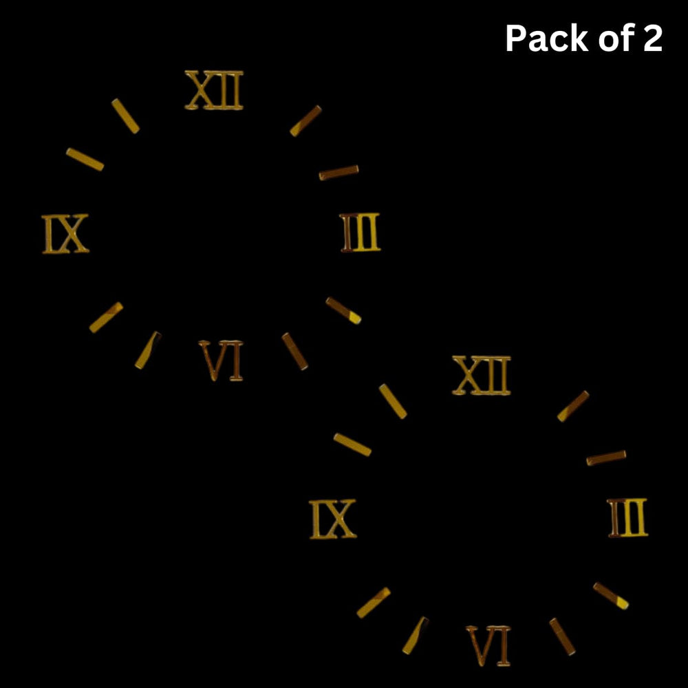 snoogg pack of 2 gold acrylic clock roman letters parts size 2 inch for resin art clock mak