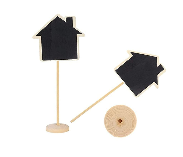 snoogg pack of 6 pcs mini chalkboard signs small cloud heart house and polygon shape chalkb