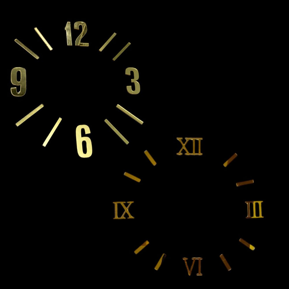 snoog gold acrylic clock pack of 1 numbers and 1 roman letters size 1 inch each for resin a