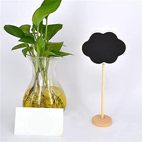 snoogg pack of 6 pcs mini chalkboard signs small cloud heart house and polygon shape chalkb