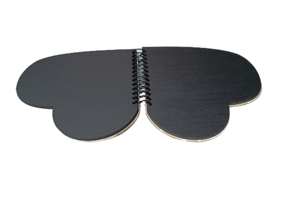 snoogg heart shape scrapbook journals album hard wood u v printed with resin art cover with