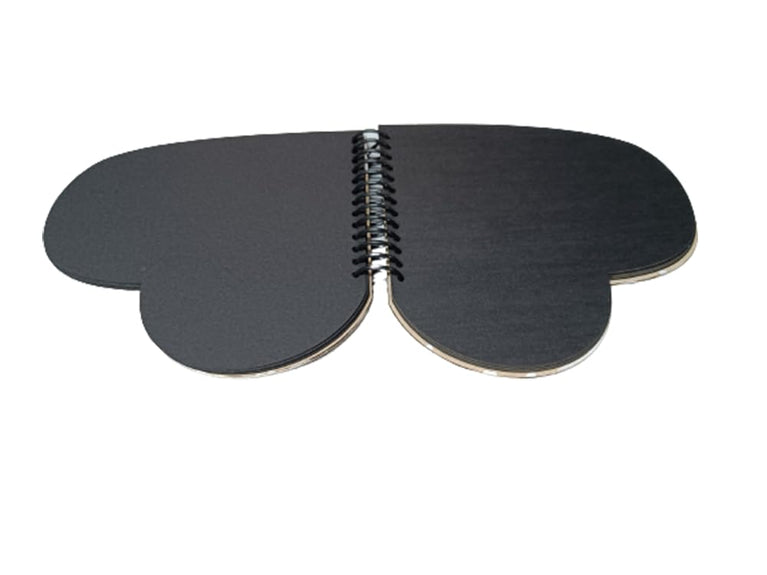 snoogg heart shape scrapbook journals album hard wood u v printed with resin art cover with