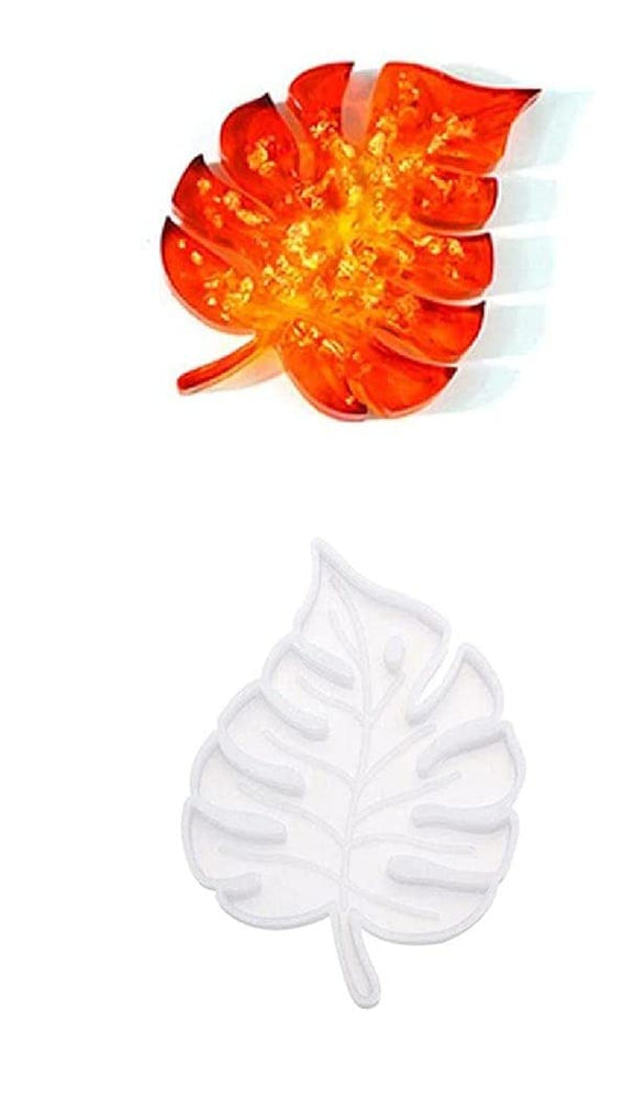 snoogg â„¢1 pack 10cm leaf coaster silicone moulds use for resin casting for event resin ar