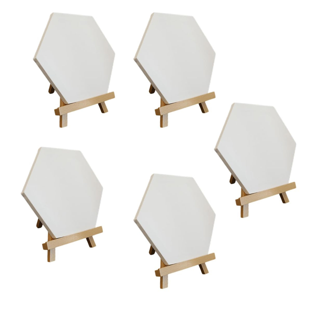 mini canvases with 5 inch easel sets for painting small art stretched canvases panels pack