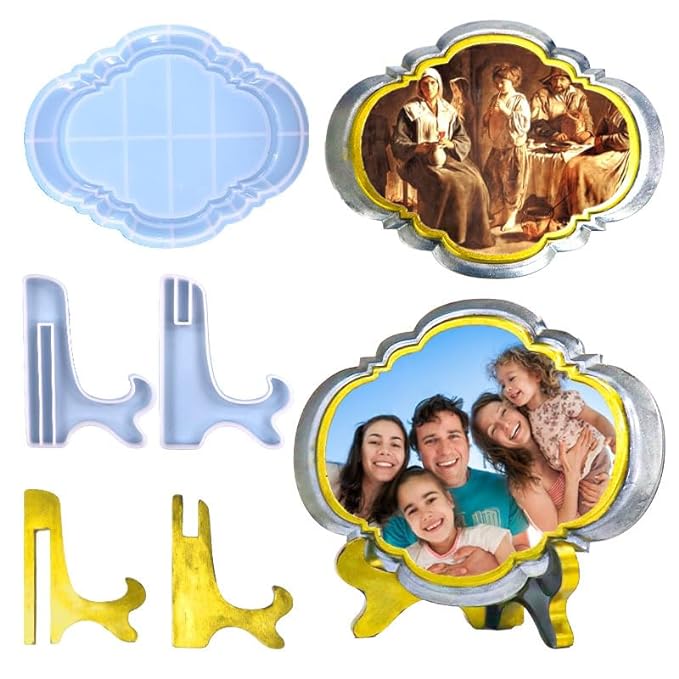 snoogg set of two mold for photo frame silicone picture frames resin molds for casting rect