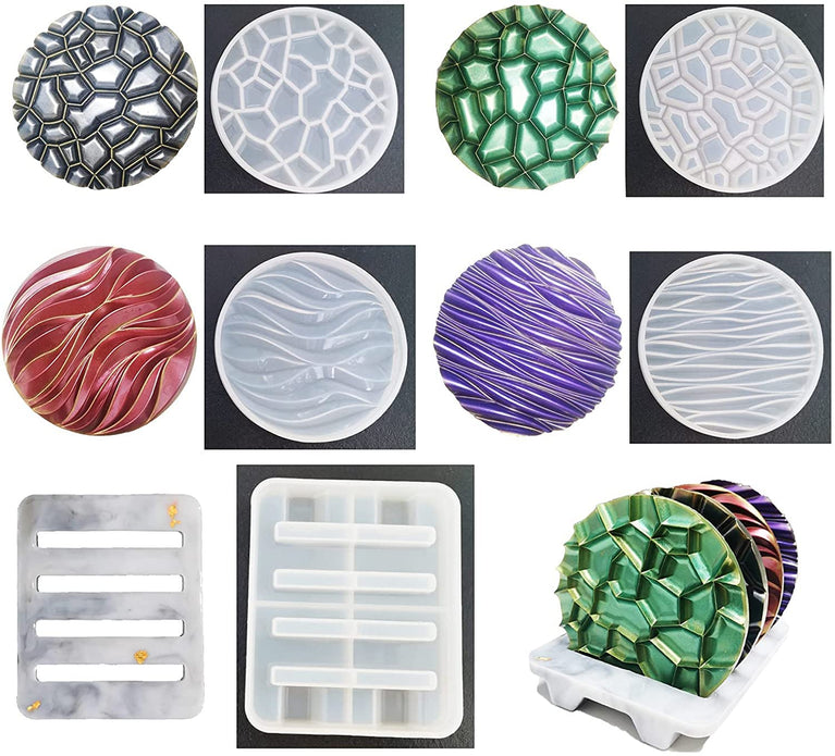 snoogg a 1 pack 15cm 4 slate square coaster stand silicone moulds use for resin casting for