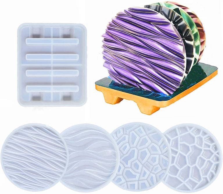 snoogg a 1 pack 15cm 4 slate square coaster stand silicone moulds use for resin casting for