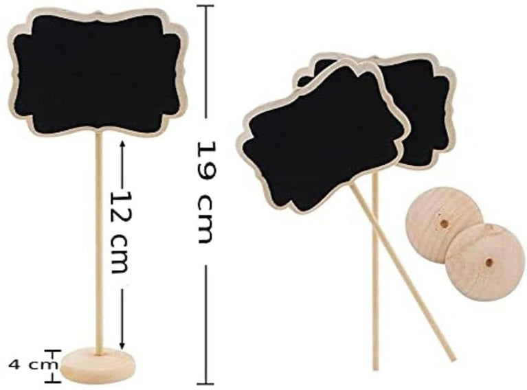 snoogg pack of 6 pcs mini chalkboard signs small cloud heart house and polygon shape chalkb