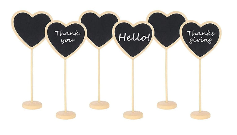 snoogg pack of 6 pcs mini chalkboard signs small cloud heart house and polygon shape chalkb
