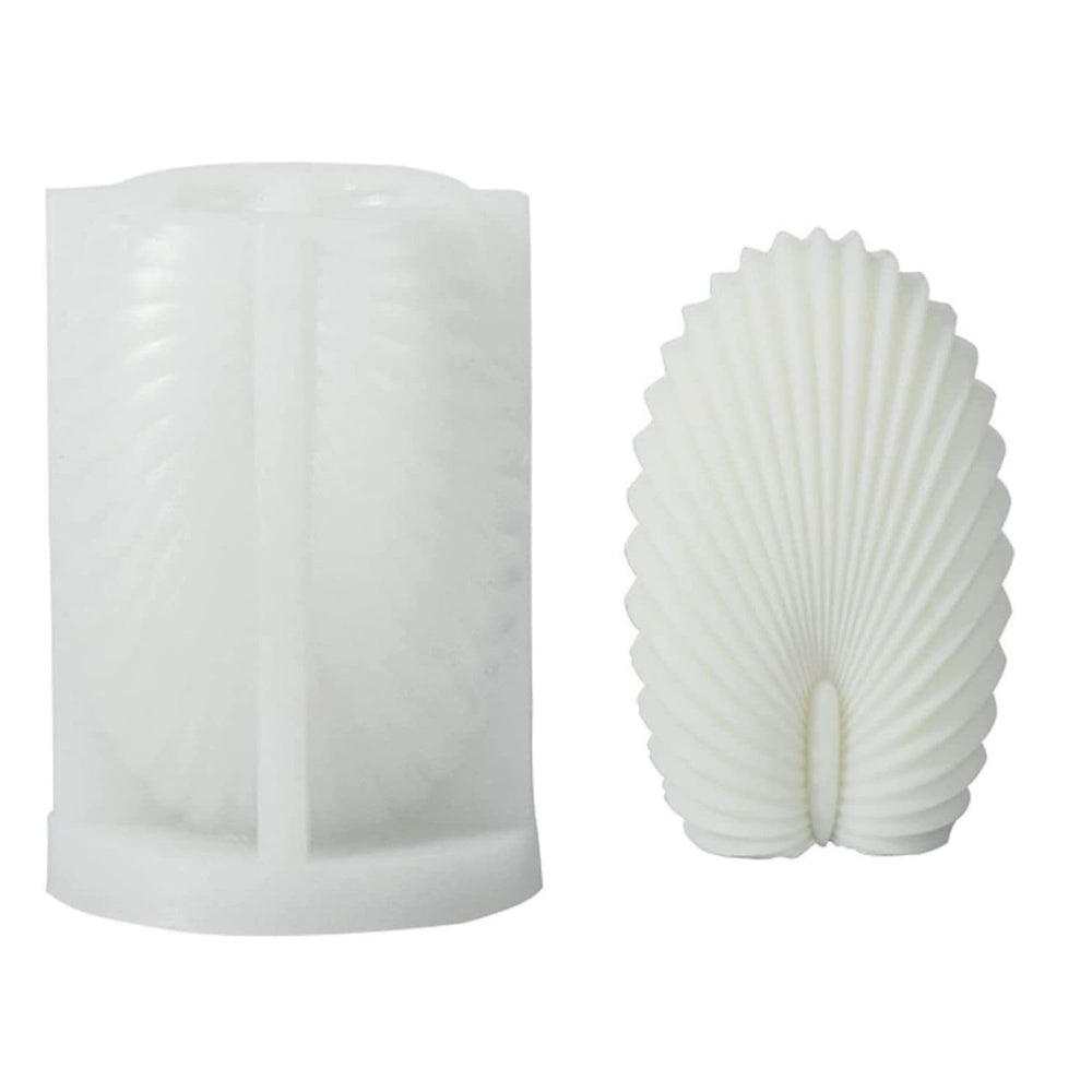 snoogg 3d steriped fan candle mold silicone mold for candle making aromatic stones scented