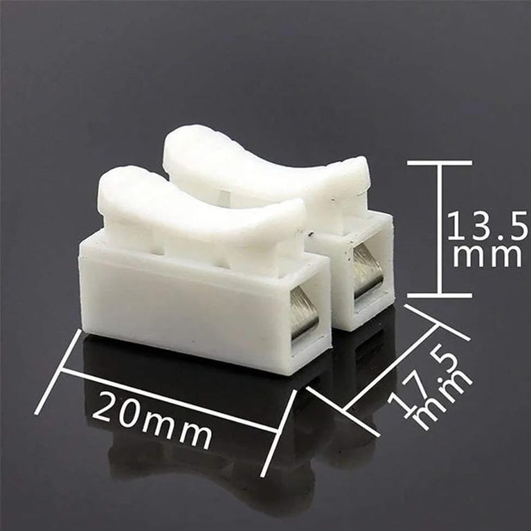 snoogg 20 pack 2 pin wire connectors spring wire connectors terminal cable clamp connectors