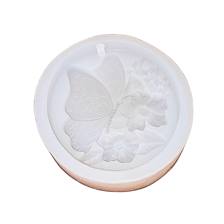 SNOOGG Butterfly Floral Silicone Mold Oval Plaque Epoxy Resin Eco Gypsum Alternate to Jesmonite Casting for Soap Making Wax Melts and Decorative Nature Crafts