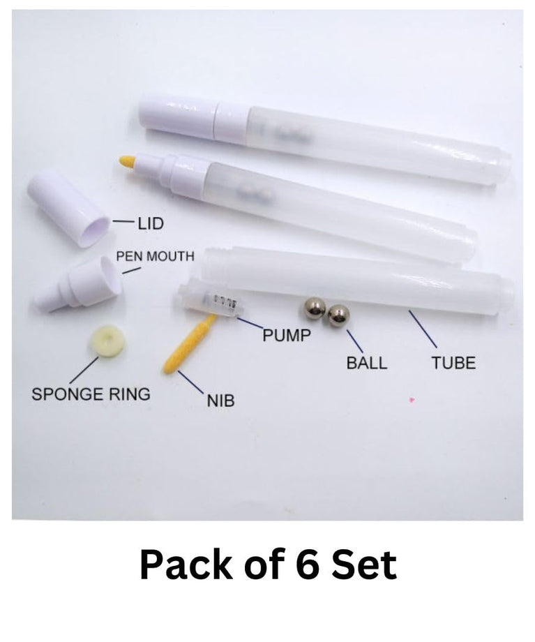 snoogg set of 4 empty fillable blank paint pen markers refillable and bullet point 3mm graf