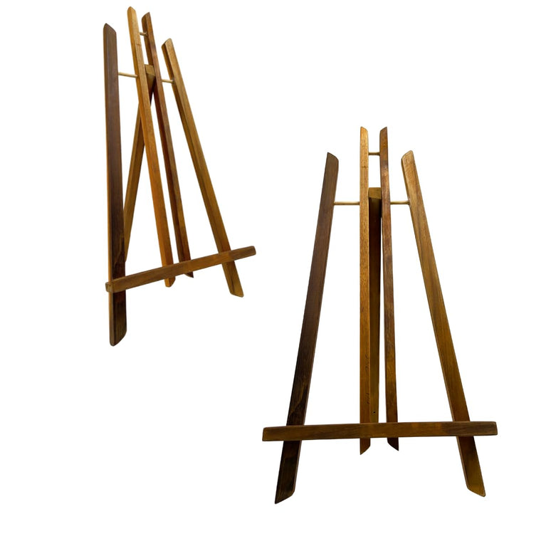 snoogg 19 inch tripod easel crafted from natural teak wood its five legs offer non slip sup