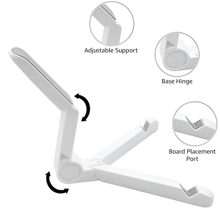 SNOOGG Adjustable Tablet & Sign Stand: Securely Holds iPads, Galaxy, Kindles, LED Boards, Pictures. Anti-Slip, Anti-Damage Portable Display Holder