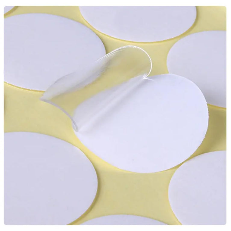 SNOOGG Nano Dot Stickers: Clear Round & Square Double-Sided Gel Adhesive, Removable & Reusable Multipurpose Dots for Wood, Glass, Walls, Crafts, Party & Festive Decor (70, 15 MM)