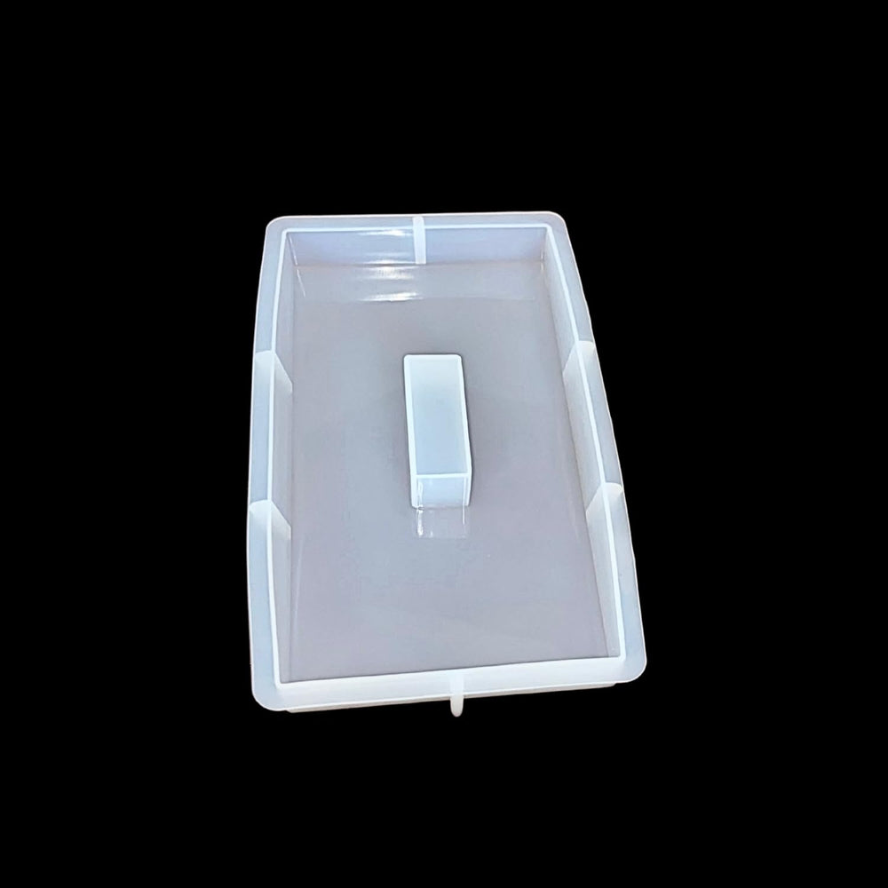 SNOOGG Heart and Tray Silicone Mold Set Layered Heart and Rectangular Dish Epoxy Resin Eco Gypsum Alternate to Jesmonite Casting for DIY Organizers and Crafts