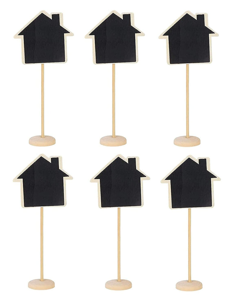 snoogg pack of 6 pcs mini chalkboard signs small cloud heart house and polygon shape chalkb