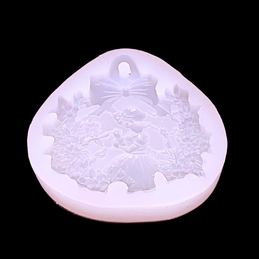 SNOOGG Floral Heart Wreath Silicone Mold for Epoxy Resin Eco Gypsum Alternate to Jesmonite Casting Soap Making DIY Decorative Plaque Wall Hanging Craft Projects