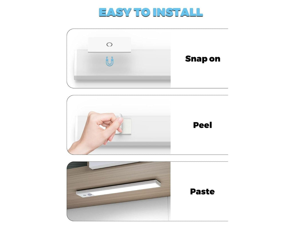 snoogg under cabinet lights led motion sensor under cabinet lighting 3 color temperatures c