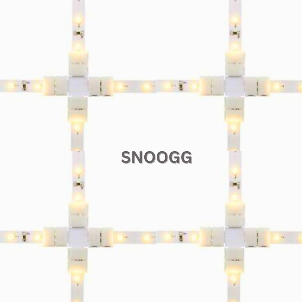 snoogg 10 pack plus shape 2 pin 10 mm rgb led light strip corner connectors solderless and