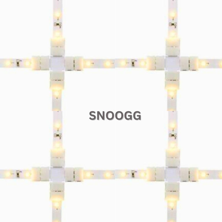 snoogg 10 pack plus shape 2 pin 10 mm rgb led light strip corner connectors solderless and